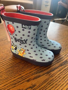 bluey Kids' Light Blue Star Rain Boots